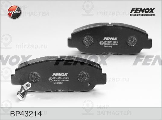 Комплект тормозных колодок, дисковый тормоз FENOX BP43214