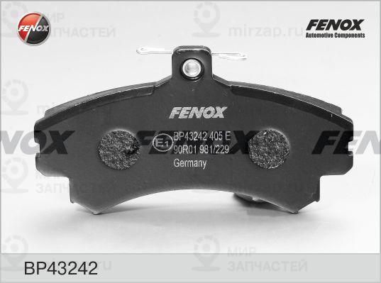 Комплект тормозных колодок, дисковый тормоз FENOX BP43242