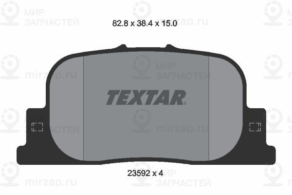 Комплект тормозных колодок, дисковый тормоз TEXTAR 2359201