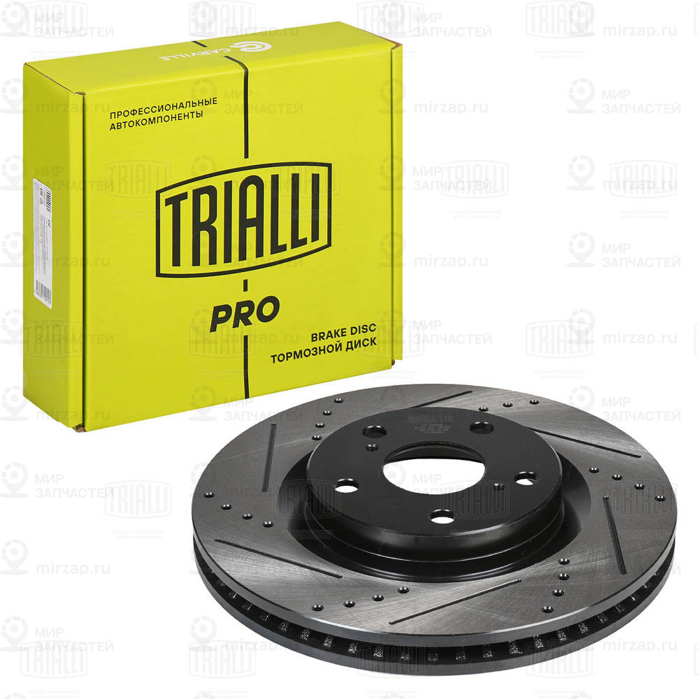 Диск Торм. Для А/М Toyota Camry (06-)/Rav 4 (06-) Перед. D=296 (Перф/Слот/Окраш) TRIALLI DF2901S