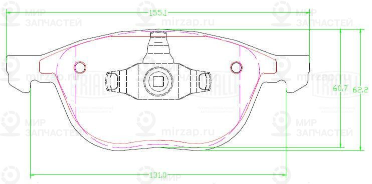Комплект тормозных колодок, дисковый тормоз TRIALLI PF2261