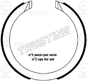 Комплект тормозных колодок, стояночная тормозная система TRUSTING 027008