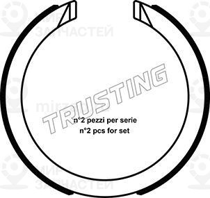 Комплект тормозных колодок, стояночная тормозная система TRUSTING 040163
