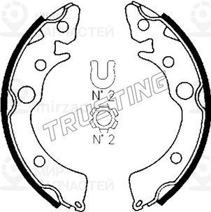 Комплект тормозных колодок TRUSTING 044007