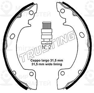 Комплект тормозных колодок TRUSTING 046200