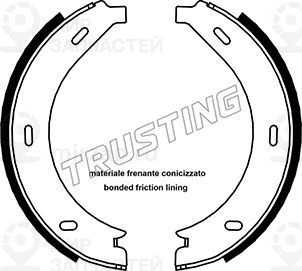 Комплект тормозных колодок, стояночная тормозная система TRUSTING 052123