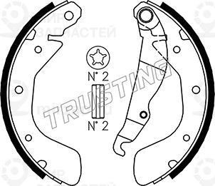Комплект тормозных колодок TRUSTING 073167