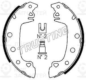 Комплект тормозных колодок TRUSTING 088204