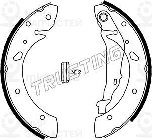 Комплект тормозных колодок TRUSTING 115300