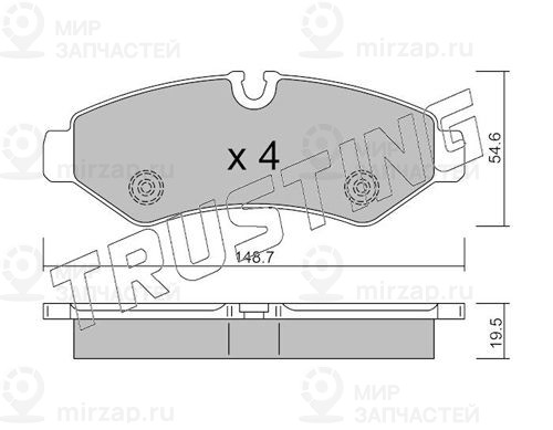 Запчасть TRUSTING 12750