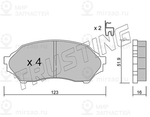 Запчасть TRUSTING 3960