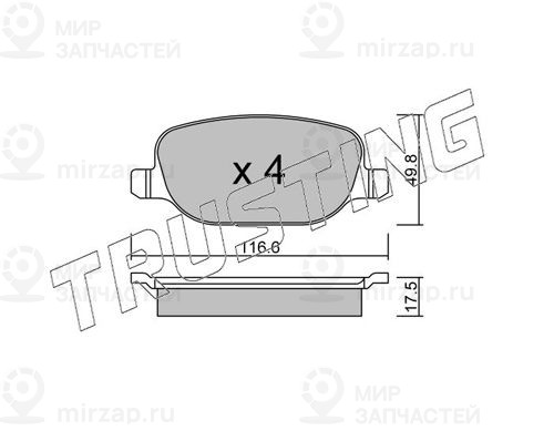 Запчасть TRUSTING 7200