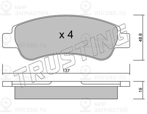 Запчасть TRUSTING 7260