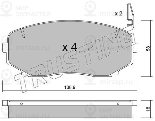 Запчасть TRUSTING 8890