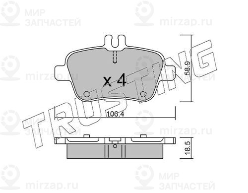 Запчасть TRUSTING 9820