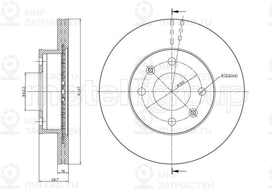 Запчасть TRUSTING DF1027