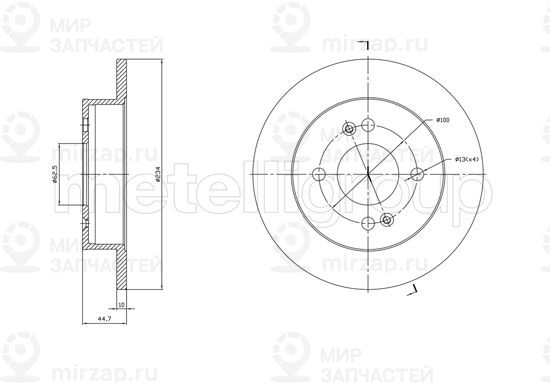 Запчасть TRUSTING DF1761