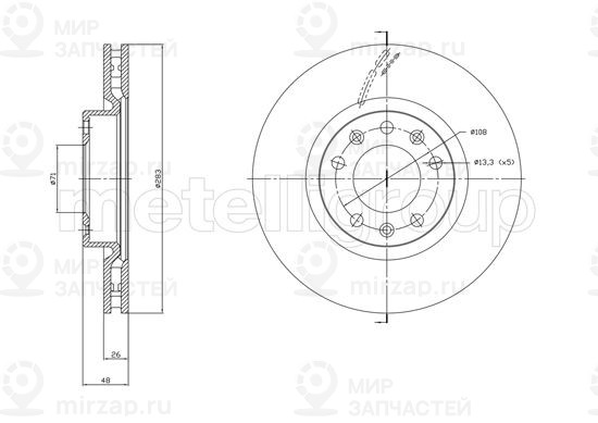 Запчасть TRUSTING DF1764