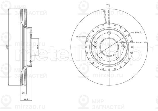 Запчасть TRUSTING DF1818
