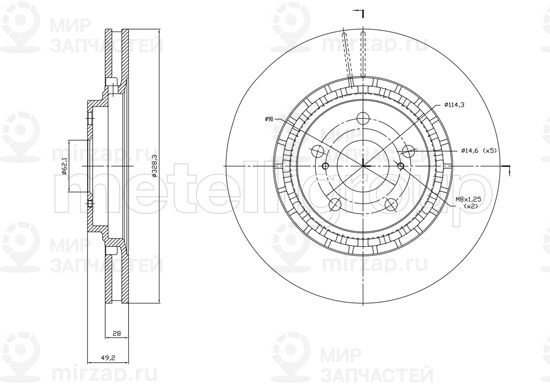 Запчасть TRUSTING DF1825