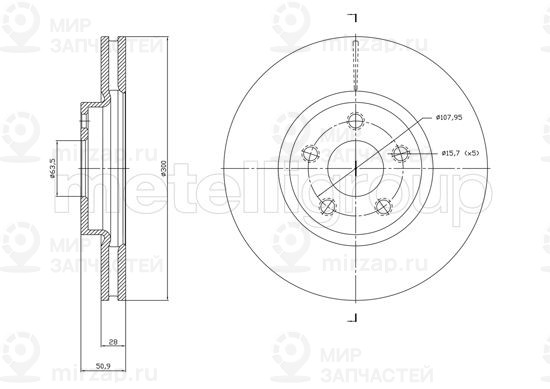 Запчасть TRUSTING DF1834