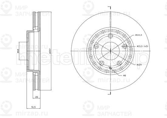 Тормозной диск TRUSTING DF1850