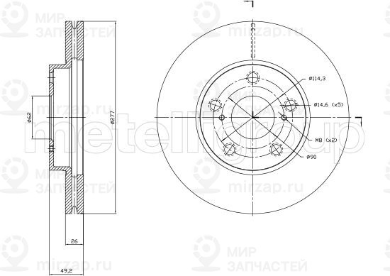 Запчасть TRUSTING DF1862