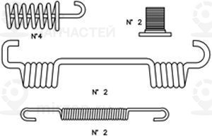 Комплектующие, тормозная колодка TRUSTING K421