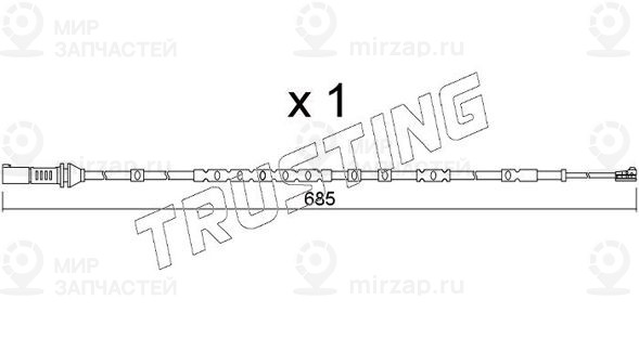 Сигнализатор, износ тормозных колодок TRUSTING SU370