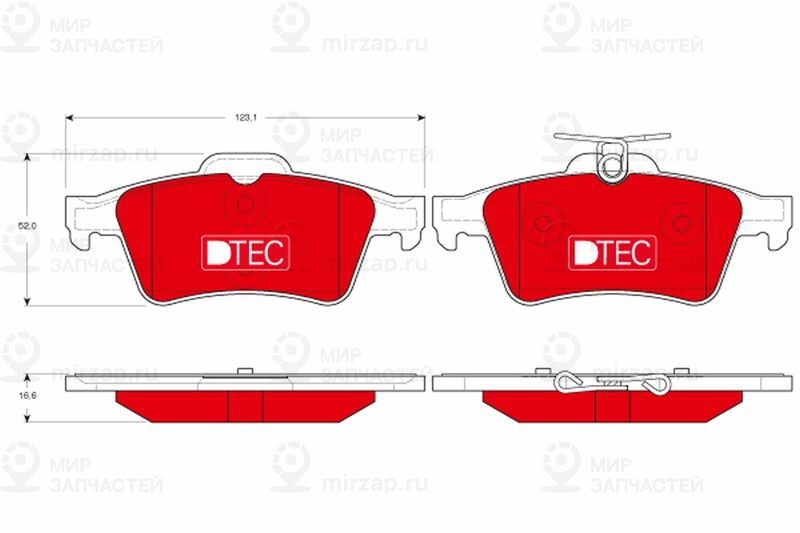 Комплект тормозных колодок, дисковый тормоз TRW GDB1621DTE