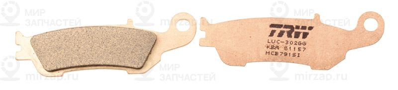 Комплект тормозных колодок, дисковый тормоз TRW MCB791SI