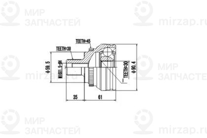 Запчасть AYWIPARTS AW1510008A