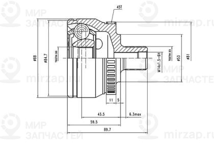 Запчасть AYWIPARTS AW1510013A