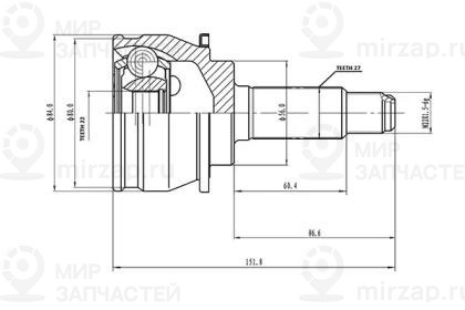 Запчасть AYWIPARTS AW1510019
