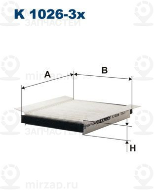 Фильтр, воздух во внутренном пространстве FILTRON K10263X