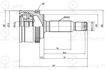 Запчасть AYWIPARTS AW1510044A