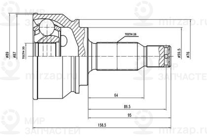 Запчасть AYWIPARTS AW1510068