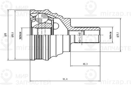 Запчасть AYWIPARTS AW1510075