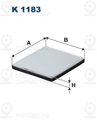 Фильтр, воздух во внутренном пространстве FILTRON K1183