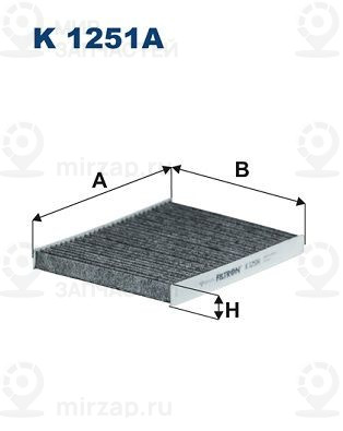 Фильтр, воздух во внутренном пространстве FILTRON K1251A