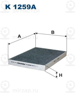 Фильтр, воздух во внутренном пространстве FILTRON K1259A