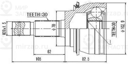 Запчасть AYWIPARTS AW1510120