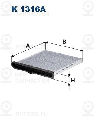Фильтр, воздух во внутренном пространстве FILTRON K1316A