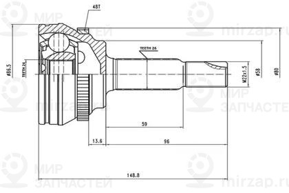 Запчасть AYWIPARTS AW1510125A