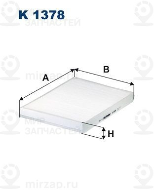 Запчасть FILTRON K1378
