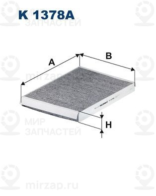 Фильтр, воздух во внутренном пространстве FILTRON K1378A