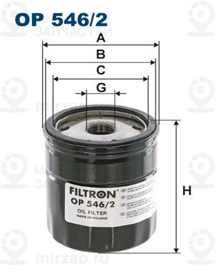 Масляный фильтр FILTRON OP5462