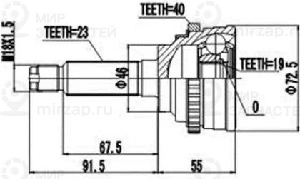 Запчасть AYWIPARTS AW1510182A