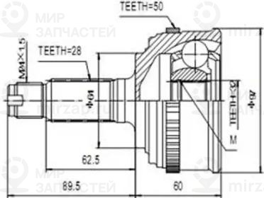 Запчасть AYWIPARTS AW1510187A