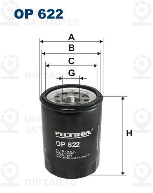 Масляный фильтр FILTRON OP622